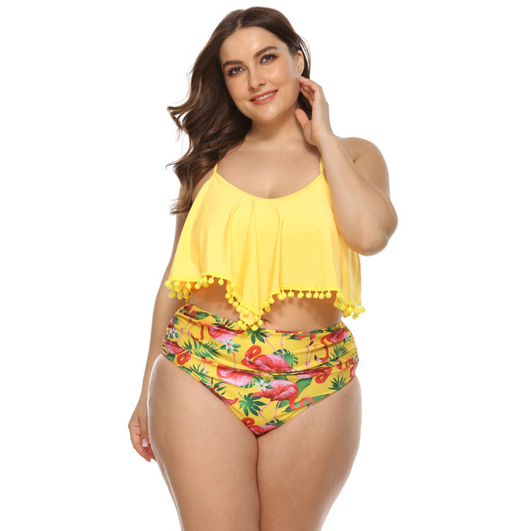 Two-Piece High Waisted Bathing Suit / Swimwear: Extended Sizes Available