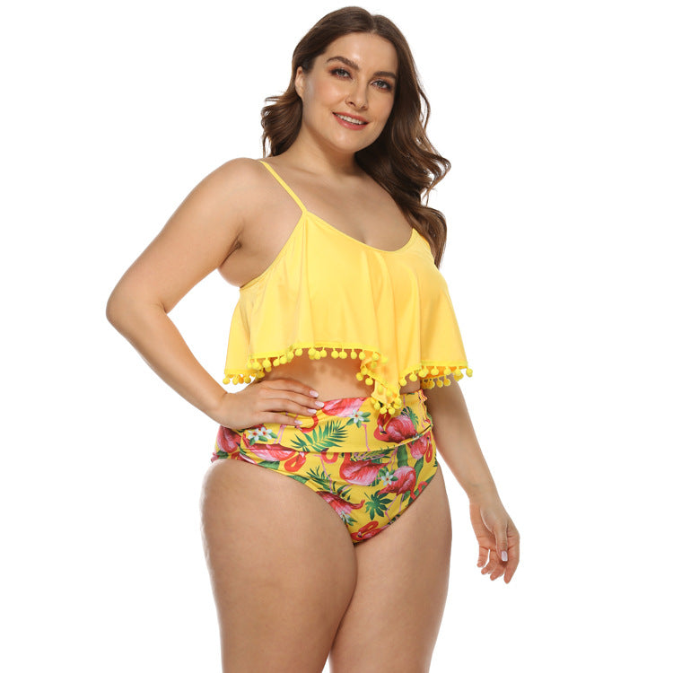 Two-Piece High Waisted Bathing Suit / Swimwear: Extended Sizes Available