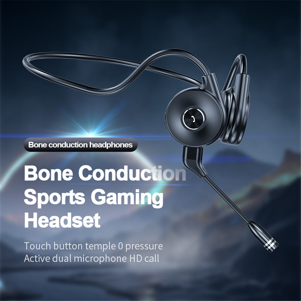 Bone Conduction Gaming Bluetooth Headset: True Stereo Vibrating Speaker