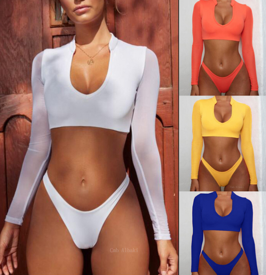 Two-Piece Bikini Jumpsuit with Thong Bathing Suit / Swimwear