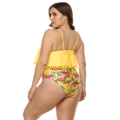 Two-Piece High Waisted Bathing Suit / Swimwear: Extended Sizes Available