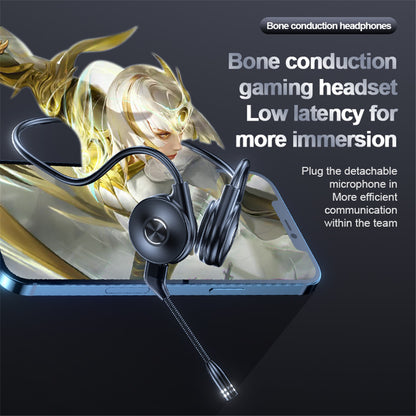 Bone Conduction Gaming Bluetooth Headset: True Stereo Vibrating Speaker