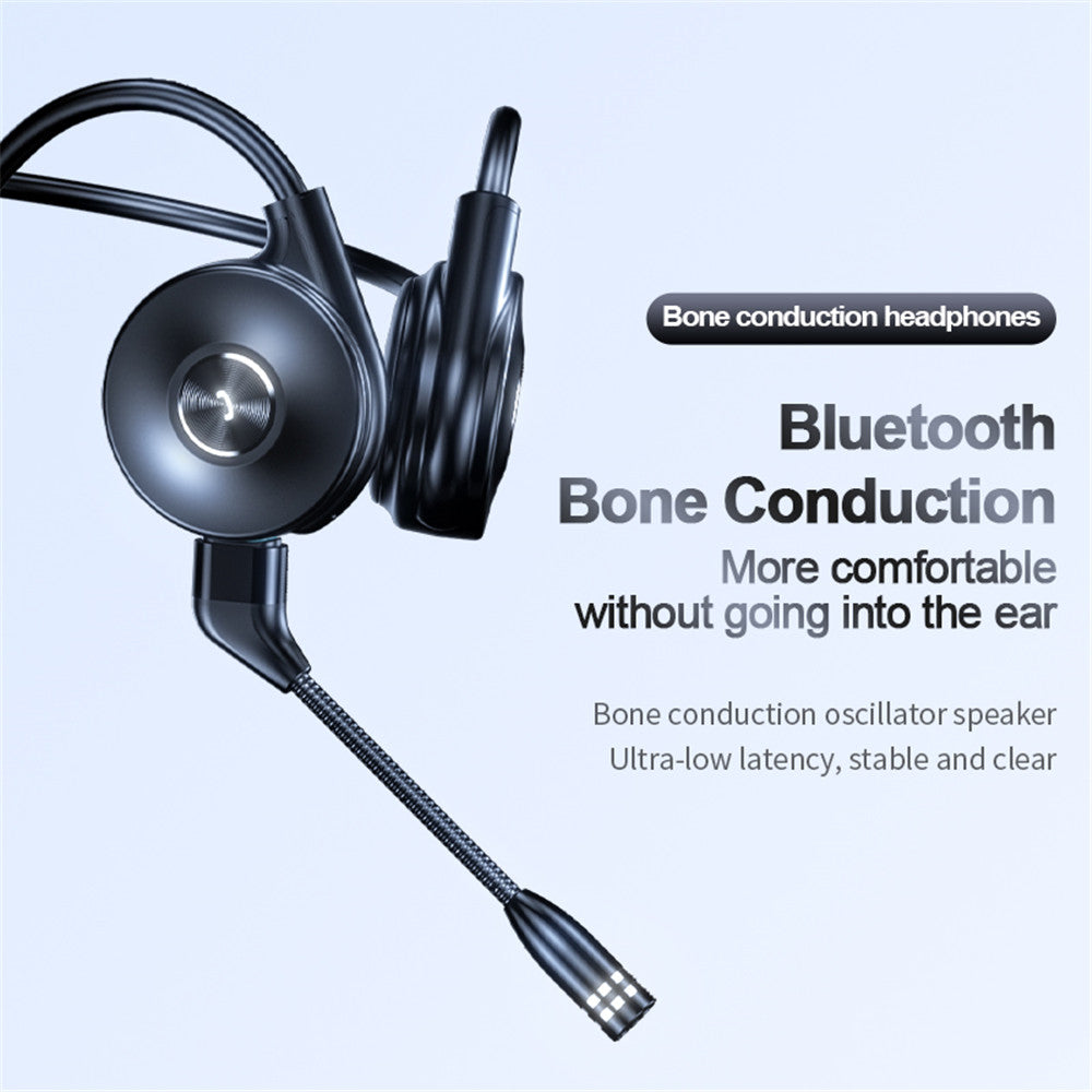 Bone Conduction Gaming Bluetooth Headset: True Stereo Vibrating Speaker